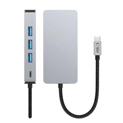6. Adapter Tech-Protect HB05 HUB 9w1 USB-C + USB2.0 + USB3.0 + HDMI 4K 60HZ + SD / TF + PD100W + RJ45 - szary