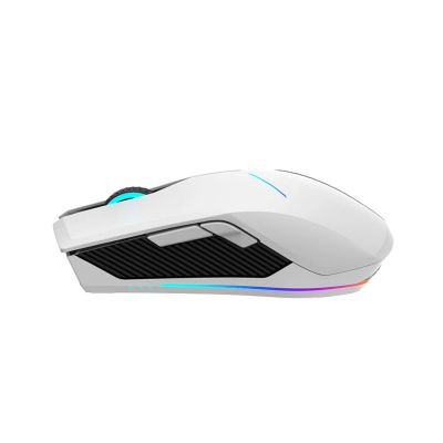 2. Mysz gamingowa Machenike M721 bezprzewodowa 10000 DPI z podświetleniem RGB - biała