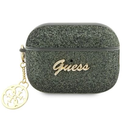 Etui Guess Glitter Flake 4G Charm na AirPods Pro 2 - zielone