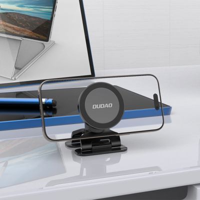 7. Uchwyt samochdowy Dudao F25 kompatybilny z MagSafe na deskę rozdzielczą lub szybę - czarny