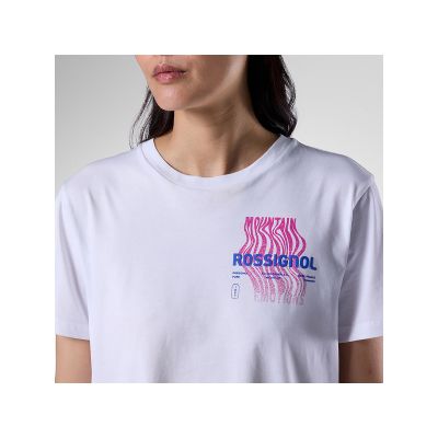 4. Koszulka damska ROSSIGNOL W Graphic Waterfall Tee biała