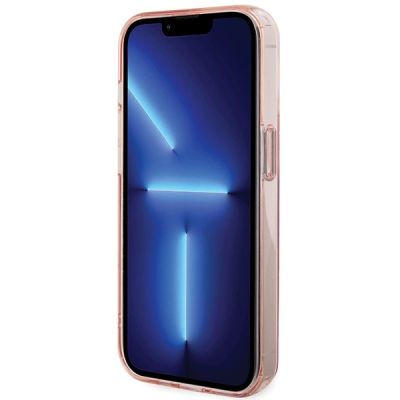 5. Etui Karl Lagerfeld Ring Stand Karl&Choupettte MagSafe do iPhone 15 Pro - różowe