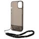 6. Etui Guess Translucent Pearl Strap na iPhone 14 Plus - czarne
