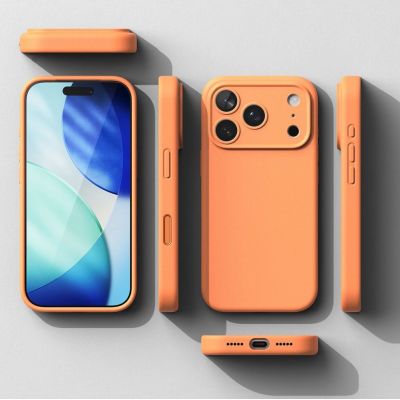 7. Etui Ringke Silicone Magnetic MagSafe na iPhone 17 Pro Max - pomarańczowe
