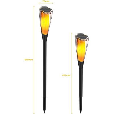 6. LAMPA SOLARNA POCHODNIA 7,5x7,5x65CM