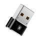 4. Adapter Baseus Mini przejściówka z USB-C na USB-A - czarny