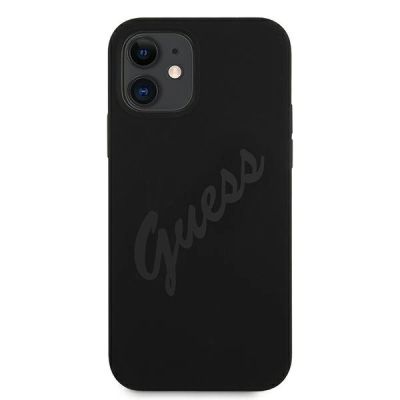 3. Etui Guess Script Vintage na iPhone 12 mini - czarne