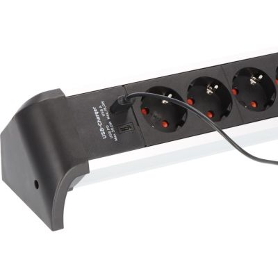 3. Listwa zasilająca Brennenstuhl Steckdosenleiste ALU-Office-Line 4gn. 1,8m USB