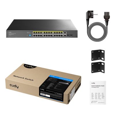 7. Switch Cudy GS1026PS2 Niezarządzany Gigabit Ethernet (10/100/1000) Obsługa PoE Czarny