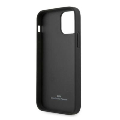 7. Etui BMW Leather Perforate Sides na iPhone 12 / iPhone 12 Pro - czarne