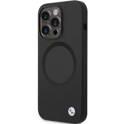 2. Etui BMW Signature Liquid Silicone MagSafe na iPhone 14 Pro - czarne