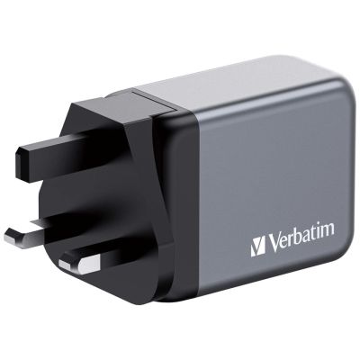 9. Ładowarka sieciowa Verbatim GaN GNC-65 2xUSB-C Uniwersalna