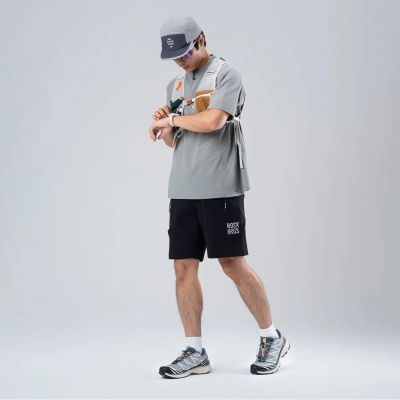 12. Szorty Rockbros YDDK015 z paskiem rozmiar L - czarne