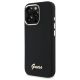 2. Etui Guess Silicone Script Metal Logo & Frame na iPhone 16 Pro Max - czarne