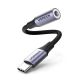 2. Adapter Ugreen AV161 do słuchawek mini jack 3,5 mm (żeński) / USB-C (męski) 10 cm - szary