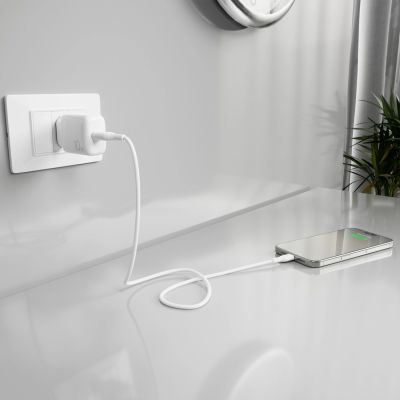 8. Ładowarka sieciowa Puro PROLITE 10W USB-A + kabel USB-A - USB-C 1.2m - biała