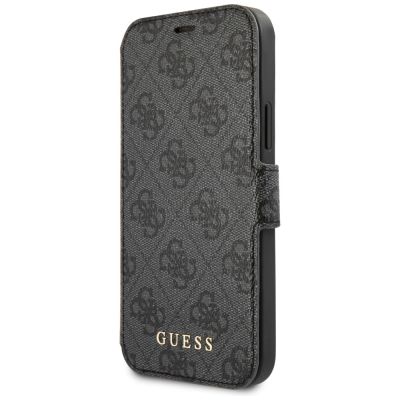 Etui Guess Charms Collection Book 4G na iPhone 12 / 12 Pro - szare