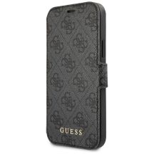 Etui Guess Charms Collection Book 4G na iPhone 12 / 12 Pro - szare