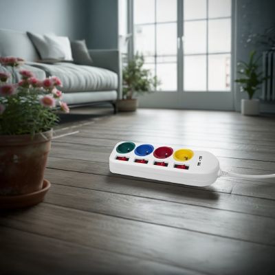 13. MACLEAN LISTWA ZASILAJĄCA 4 GNIAZDA 2XUSB MCE229W