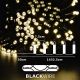 4. LAMPKI CHOINKOWE ŁAŃCUCH ŚWIETLNY NA BATERIE 192 LED TIMER CIEPŁY BIAŁY