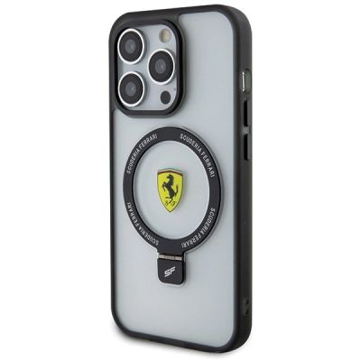 2. Etui Ferrari Ring Stand 2023 Collection MagSafe na iPhone 15 Pro - przezroczyste