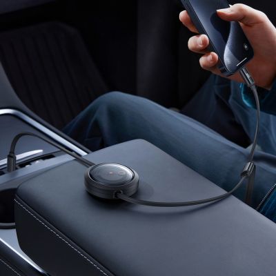 10. Kabel Baseus Free2Draw CB000084 zwijany USB-C - Lightning / USB-C / micro USB 100W 1.1m - czarny