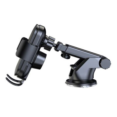 3. Uchwyt Wozinsky WUMID na telefon z ładowarką indukcyjną 15W na deskę rozdzielczą samochodu - czarny