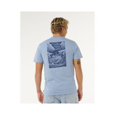 3. Koszulka męska RIP CURL Keep On Trucking Ss Tee niebieska