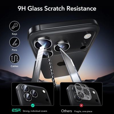7. Osłona aparatu ESR Armorite na iPhone 14 Pro / Pro Max / 15 Pro / Pro Max / 16 Pro / Pro Max / 17 Pro / Pro Max - przezroczysta