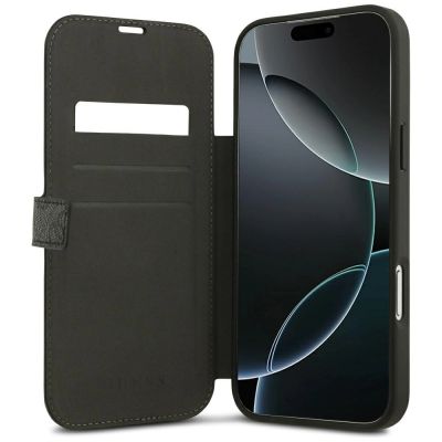 6. Etui Guess Book 4G Metal Logo na iPhone 18 Pro Max / 17 Pro Max - czarne