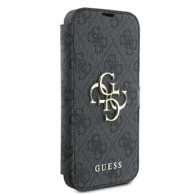 4. Etui Guess 4G Metal Logo na iPhone 16 - czarne