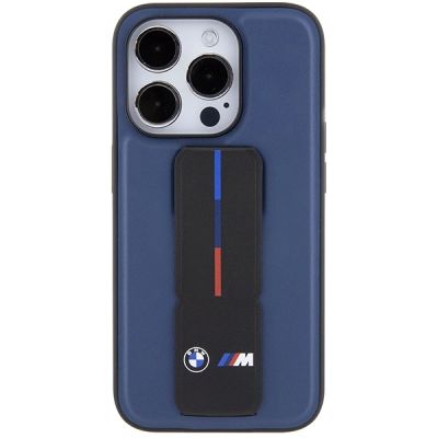 4. Etui BMW M Grip Stand Bicolor na iPhone 15 Pro - granatowe