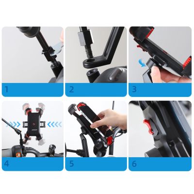 7. Joyroom uchwyt na telefon do motocykla czarny (JR-ZS288-m)