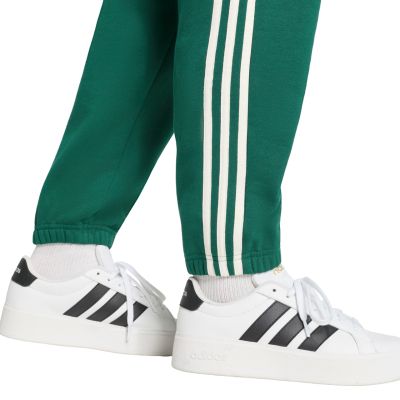 5. Spodnie męskie adidas Essentials 3-Stripes Fleece Tapered Cuffed zielone KY4129
