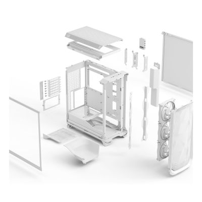 8. Etui Fractal Design Meshify 3 Ambience Pro RGB Clear Tint White