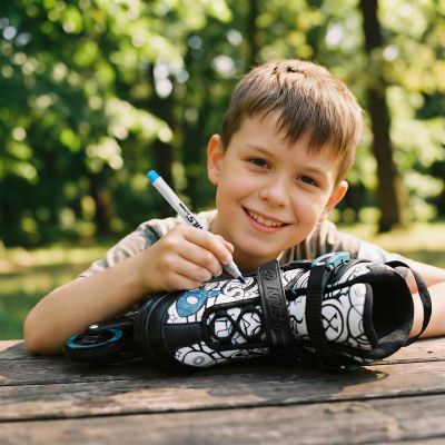 3. NH10907 4w1 ŁYŻWOROLKI Z WYM. PŁOZĄ HOKEJOWĄ TINTY ZIELONE ROZM. M(35-38) NILS EXTREME