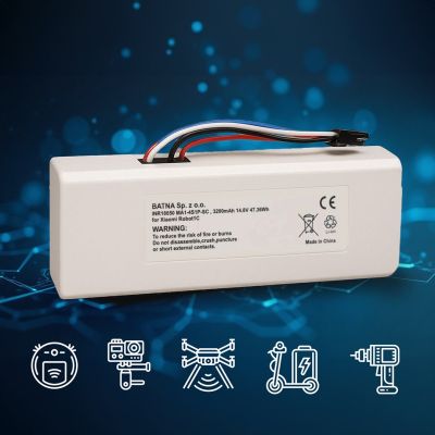 8. Bateria akumulator Xiaomi Robot 1C P1904-4S1P-MM, 3200mAh, 47.36Wh, STYTJ01ZHM Mijia 1C P1904-4S1P-MM (Dreame MC1808)
