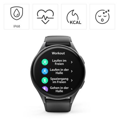 3. Smartwatch Hama 8900 GPS AMOLED 1.43" z paskiem silikonowym - czarny