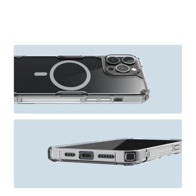 20. Nillkin Nature Pro Magnetic Case etui iPhone 14 Pro magnetyczny pokrowiec MagSafe niebieski