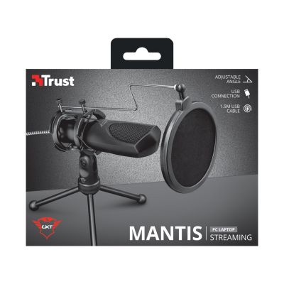 6. Mikrofon TRUST GXT 232 Mantis Streaming Black