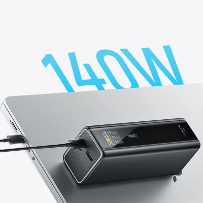 3. Powerbank Cuktech PB200U 210 W 20000 mAh 2x USB-C + USB-A z wyświetlaczem TFT i kablem USB-C 240 W - czarny