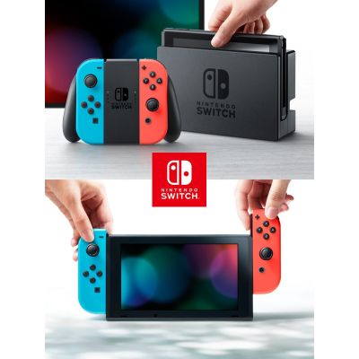 16. Nintendo Switch przenośna konsola do gier 15,8 cm (6.2") 32 GB Ekran dotykowy Wi-Fi Niebieski, Szary, Czerwony