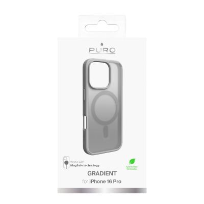 8. Etui silikonowe Puro Gradient MagSafe do iPhone 16 Pro - srebrne