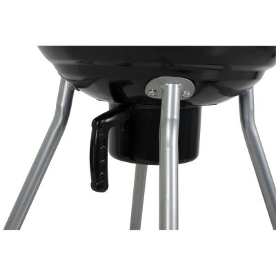 21. GRILL OGRODOWY KULISTY REX STALOWY 46CM Z POPIELNIKIEM