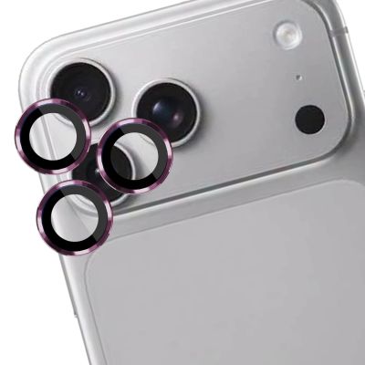 6. Szkło hartowane na obiektyw aparatu 3mk Lens Protection Pro Black na iPhone 18 Pro / 18 Pro Max - burgundowe