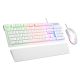 RAMPAGE FORTUNA ZESTAW GAMINGOWY KLAWIATURA Z PODKŁADKĄ I MYSZ 12800 DPI WHT