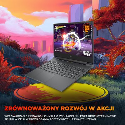 19. HP Victus 15-fb3231nw Ryzen 7 7445HS 15,6"FHD IPS 144Hz 300nits AG 16GB DDR5 5600 SSD512 RTX4050_6GB Cam 720p 70Wh Win11 Gray 2Y