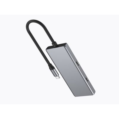 2. GEMBIRD 4-PORTOWY HUB USB 3.2 (GEN 2) TYPU C Z 4 PORTAMI A + C SZARY