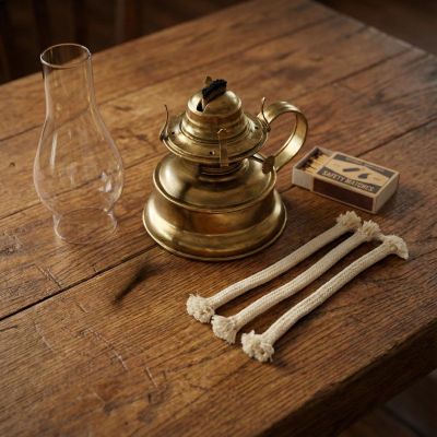 3. KNOT PŁASKI DO LAMPY NAFTOWEJ I POCHODNI 24x1,2x0,6 CM - ZESTAW 4SZT