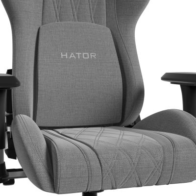 6. HATOR Darkside 3M Fabric Uniwersalny fotel dla gracza Szary